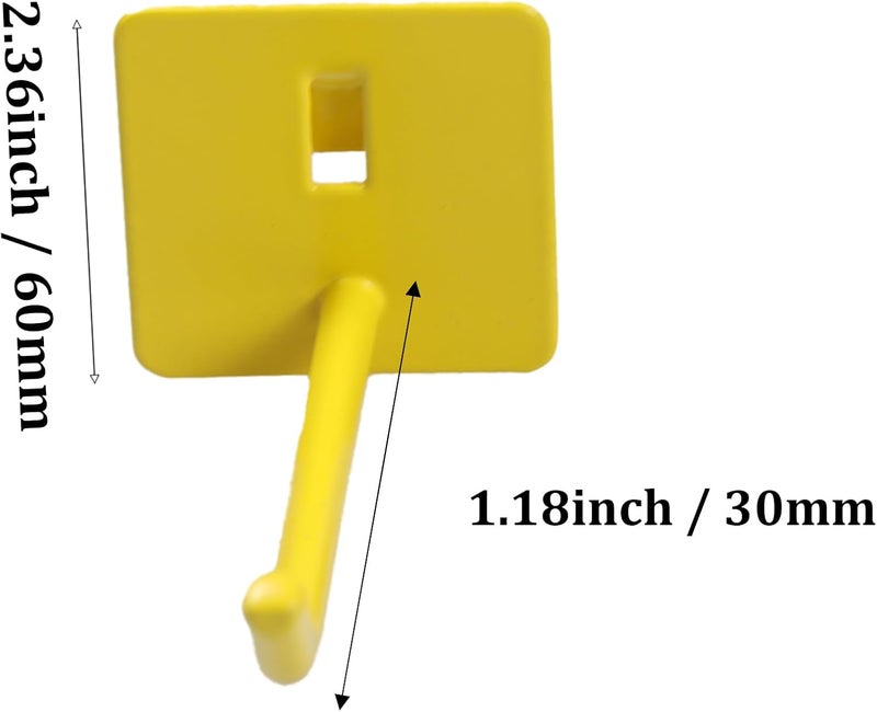 esahpss 8 PCS Heavy Duty Pegboard Hooks,Ideal Peg Board Organizer Accessories for Wall Display, Fit 1/4 Inch Pegboard for Craft Assortment/Garage Organizer,Trumpet - Image 2